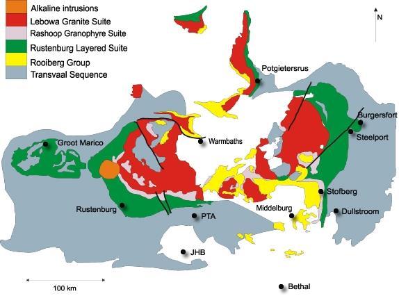 - KATMANLI (STRATİFORM) KROMİT YATAKLARI Bushveld Kompleksi Bu kompleks, farklı türdeki mağmadan kaynaklanan ve ardışıklı olarak tekrarlanan mağmatik