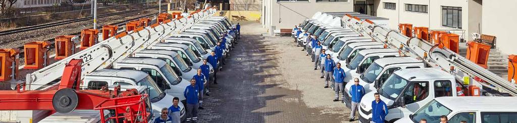 Toplam araç sayısı 149 Araç ve İş Makineleri Parkı Şirketimiz 2016 yılı içerisinde 31 i kadrolu, 32 si ek görevli ve 97 si dışarıdan sağlanan firma personeli olmak üzere toplam 160 personel ve 70 i