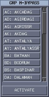 4.5.3.6.11 Coast List Tablosu ( CSL) Coast listesi (CSL) coasta düşmüş uçakların görüntülendiği ve aynı anda 8 adet ( sistem üzerinden değiştirilebilir) trafiğin görüntülendiği listedir.