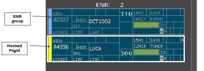 Resim 42 Elektronik Strip Pencere Görüntüsü Enroute stripleri ACC sektörleri için oluşturulur ve ilgili sektörlere dağıtılır.