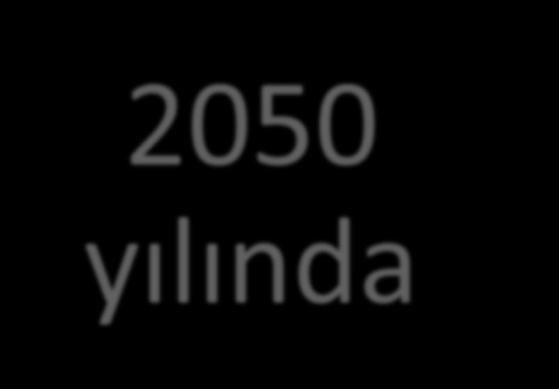 2050 yılında Yaşlı bireylerin sayısı 20 milyona yükselerek Avrupa