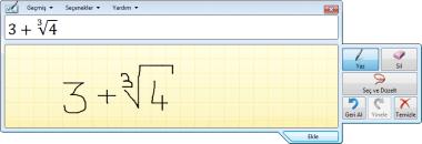 WİNDOWS 7 TEST SORU VE CEVAPLARI 182) Bilgisayarımızda matematik problemlerini çözmek veya matematiksel ifadeler içeren belgeler ya da sunular oluşturmak için kullanılan, Matematiksel giriş paneline