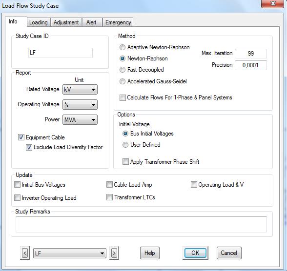 6 da görüldüğü gibi ETAP biçim (mode) araç çubuğunda yük akış analizi (load flow analysis) butonu tıklanır. Şekil 4.6: ETAP yük akış analizi modülünün başlatılması.