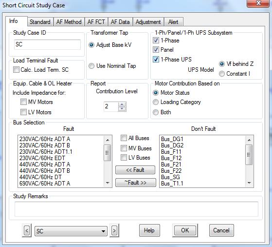 Kısa devre analizi modülünü başlatmak için şekil 4.12 de görüldüğü gibi ETAP biçim (mode) araç çubuğunda kısa devre analizi (short-circuit analysis) butonu tıklanır. Şekil 4.