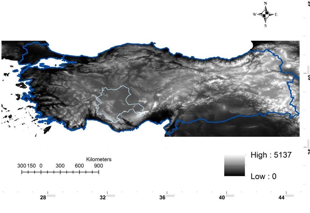 779 Şekil 3. Çalışma Alanı Konya İli ve İlçeleri 3.