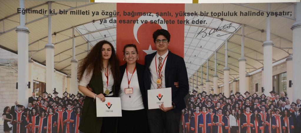 sınıf öğrencileri Tuğba Selin İSLAM, Berk REÇBER, Türk Dili ve Edebiyatı Öğretmeni İlkim SEVER rehberliğinde,