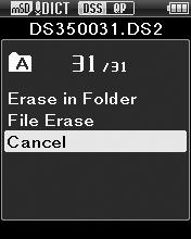 Silme Dosyaları silmek Bir dizinde seçilen bir dosya silinebilir.