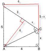 Çözüm : Dikdörtgene tamamlandı. AC açıortaydan faydalanarak uzunluklar yazıldı. Ütteki dik üçgenden = Çözüm : DC, C yönünde uzatılarak dik üçgen elde edilir.