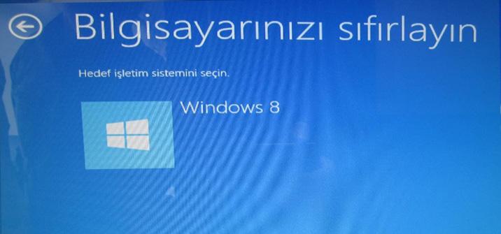 WINDOWS GERİ YÜKLEME VE