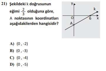 26. ÖRNEK SORULAR MATEMATİK SINAVI ÖRNEK SORULARI (TÜRKÇE) 2015 Yerleştirme Sınavı