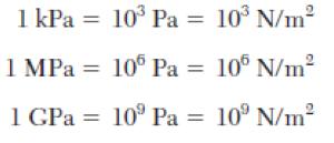 Metrik birim sistemine göre, P Newton (N) ile, A metre kare (m 2