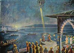 Topların özellikle Roketle Uçan İlk İnsan Sultan Dördüncü Murad ın üçüncü kızı Kaya İsmihan Sultan ın doğumu vesilesiyle 1632 yılında İstanbul da yapılan şenlikler esnasında Lâgarî Hasan Çelebi sıra