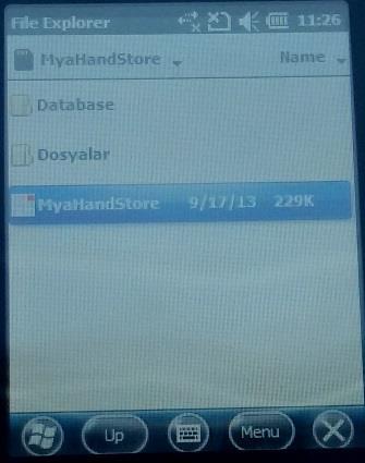 FİLE EXPLORER EKRANI Açılan File Explorer menüsünden MyaHandStore tıklayarak ana menüyü açınız.