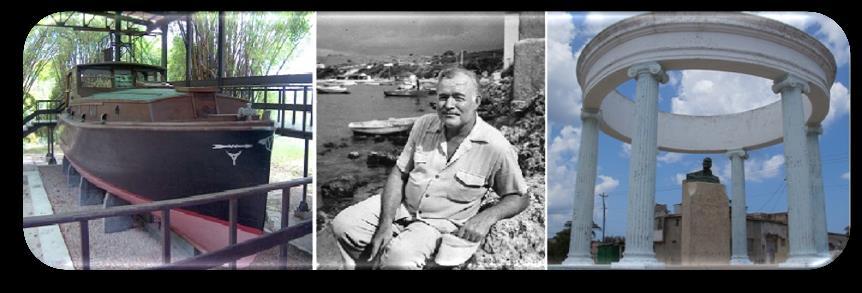 Amerikalı Nobel ve Pulitzer ödüllü yazar Ernest Hemingway Havana da uzun yıllar yaşamış olup, ilk olarak 1928 yılında Küba'ya ayak basmıştır.