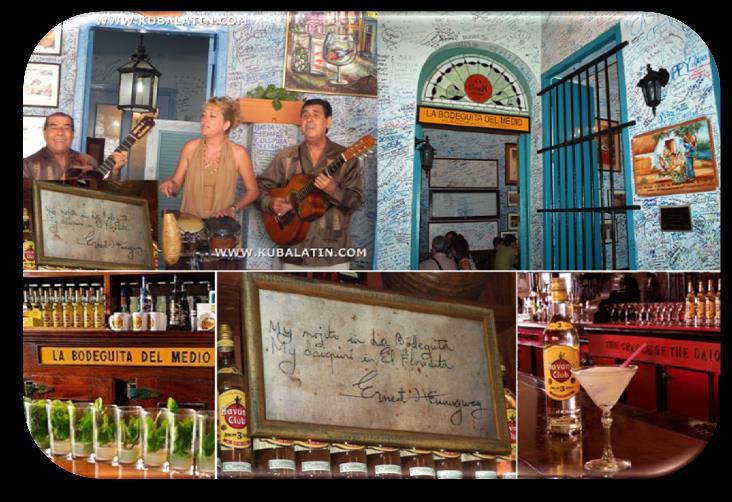Resim birleştirme ile Hemingway ın her gün gittiği La Bodeguita del Medio Restoran ı Havana da Hemingway in her gün gittiği ve mojito içtiği yer olan La Bodeguita del Medio Restoran ziyaret edilecek