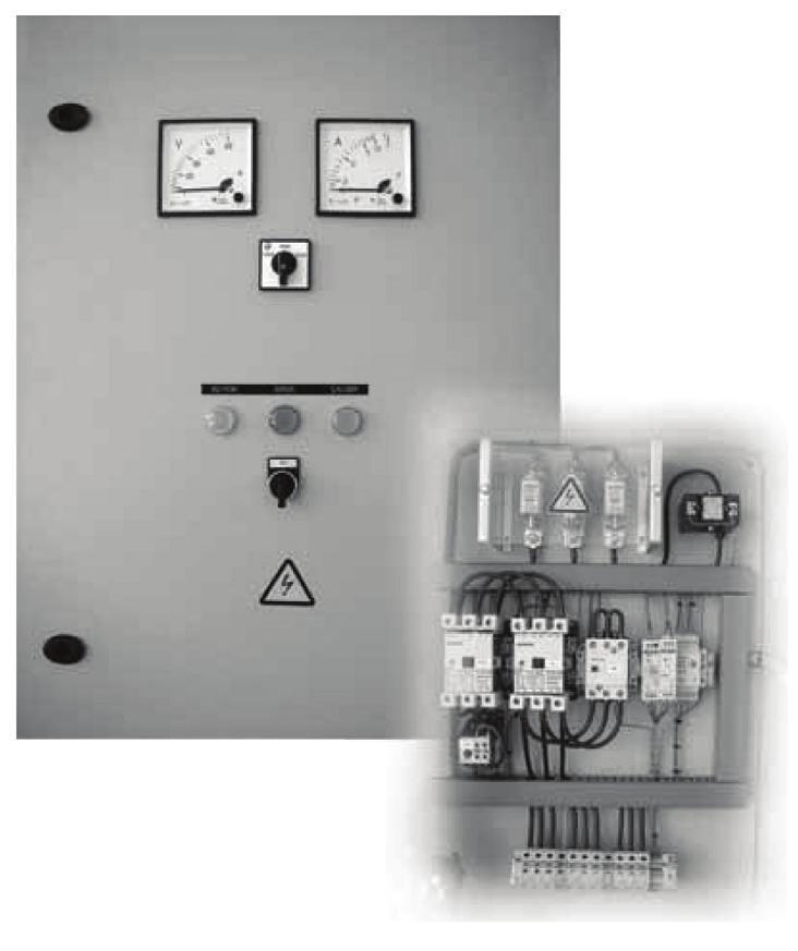 14 STANDART ELEKTRİK KUMANDA PANOSU Standart elektrik panosunda aşağıdaki parçalar bulunur. 1. Enerji Kontrol Lambası: Panoya elektrik beslemesi olup olmadığını gösterir. 2.