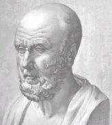 Yunanlı Hekim Asclepiades ise, Hipokrat ın salgılar teorisini red eder, Atomlardan oluşan beden kavramını savunur Atomlar duyularla algılanamayan, vücuttaki gözenek ve kanallarda hareket eden