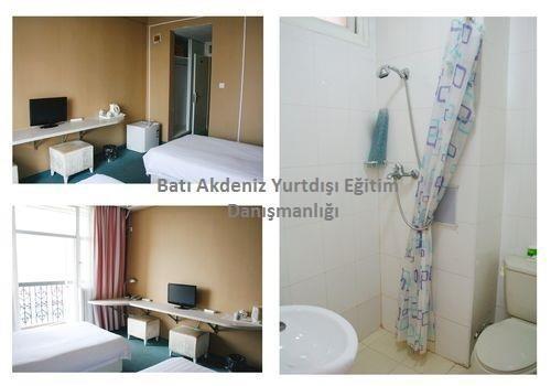 Shanghai Üniversiteleri Yurt Fiyatları Okulun Xuhui yerleşkesindeki yabancı öğrenci yurtları odalarında wc-banyo, klima, buz dolabı, internet, yatak - dolap - çalışma