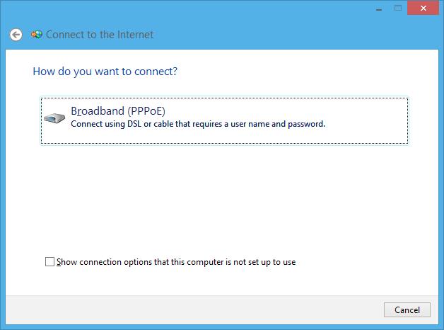 Connect to the Internet (Internet'e bağlan) öğesini seçin ve Next (İleri) öğesini tıklatın. 9.