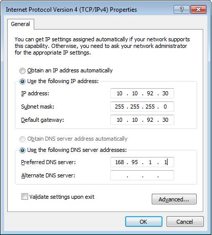 Internet'e bağlanmak için Connect (Bağlan) öğesini tıklatın. Statik IP ağ bağlantısı yapılandırma Statik IP ağ bağlantısı yapılandırmak için: 1.