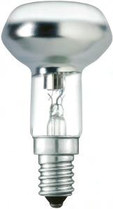 Halogen Spot 2 Yıl NR-şekil : Şebeke gerilimli halojen brülörlü şişirme NR reflektör ampul Özellikleri: GLS reflektörden daha yüksek ışık çıkışı: %10 R50 ve %40 R63 Orta geniş ışın yayılımı Dim