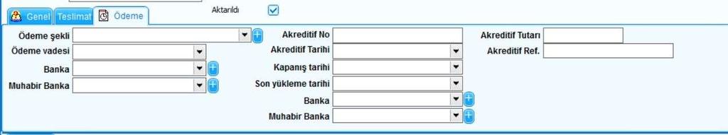 Akretitif Açıldığında LOGO Logo 12 Exwiz den mail veya fax ile sipariş