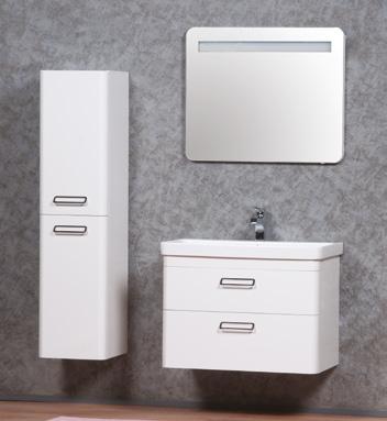 frenli kapaklı lake boy dolabı 80 cm bathroom furniture unit Fully white lacquer paint over