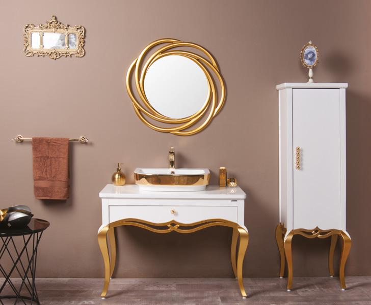 decorative mirror 45*55 cm gold stripped ceramic washbasin