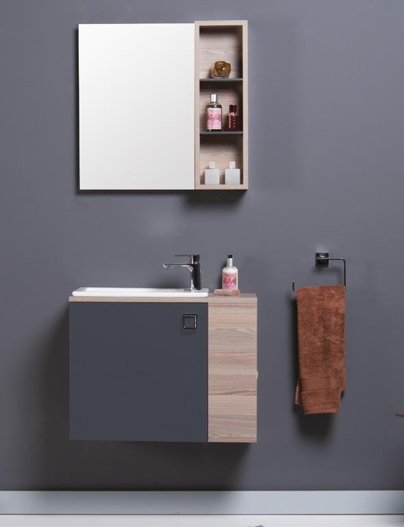 Alfa 33*70 cm banyo dolabı Gövde MDF melamin