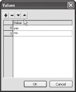 . İletişim kutusunun üst tarafındaki (+) button düğmesine iki kez tıklayın ve iki yeni değer ekleyin.