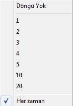 Açılan iletiģim penceresinden döngü sayısını ya da her zaman seçeneği ile animasyonun döngü sayısını belirleyiniz. Resim 4.21: Gif animasyon döngüsü iletiģim penceresi 4.6.