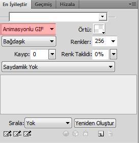 Animasyon içindeki durum sayısı artıkça dosya boyutu da buna bağlı olarak artacaktır. Animasyonu dıģa aktarmak için, Animasyonu tamamlayınız.