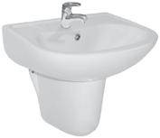 Vidası Dahil 10PS60064EC Lavabo 64 cm 639x485 mm Batarya Delikli Duvara Montaja Uygun