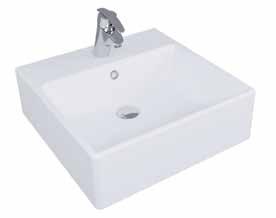 Minimal Lavabolar Kare Lavabo Bedensel Engelliler İçin Özel Seri 50 x 50 cm Taşma