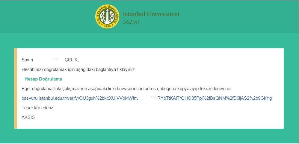 5. KULLANICI ADI VE ŞİFRENİN AKTİVE EDİLMESİ Aday mailine gelen hesap doğrulama linkine tıklayarak hesabını aktive eder. Ekran Görüntüsü 6:Kullanıcı Adı ve Şifre Aktifleştirme 6.