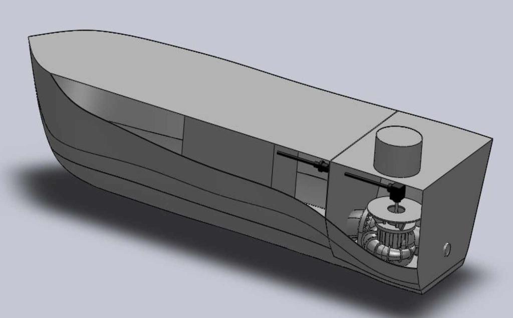 55 5. TASARIM ÇIKTILARI Bu tez çalışmasında on metrelik ince yapılı bir gemi için su jeti ana tahrik sistemi tasarlanmıştır.