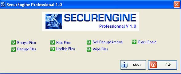 28 Şekil 2.7. SecureEngine Professional 1.0 yazılımının ara yüzü 2.9.13.