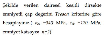 Örnek =F.150kNmm F=0kN Mz=F.