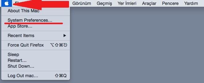 Mac OS İşletim Sisteminde E-imza İşlemleri 1) Mac OS işletim sisteminde e-imza işlemini gerçekleştirebilmek için, öncelikle işletim sisteminin dil ayarlarını İngilizce yapmanız ve bilgisayarınızda