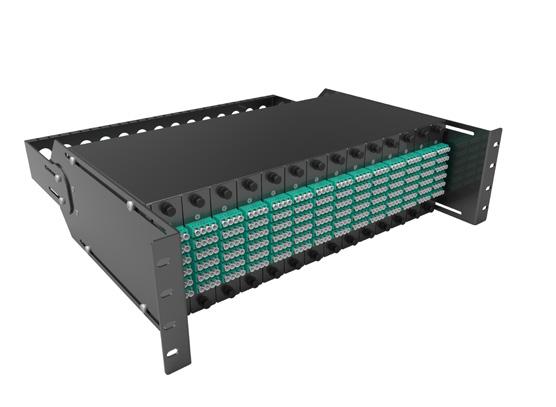 Fiber Patch Paneller 3U 19 14 x MTP & MPO Yüksek Kapasite Panel CAN-X-MO-3U Genel Bakış Canovate içeriğinde 4 adet MTP & MPO kaseti barındıran yüksek yoğunluklu 1u panel sistemi sunar.