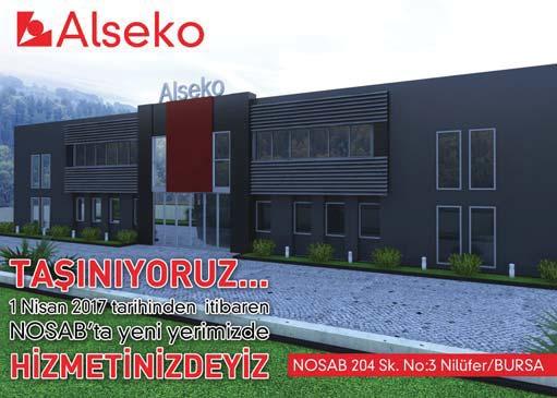 Alseko Grup bünyesinde ; Alseko Metal, Alseko Makina, Alseko Enerji ve Alseko Dýþ Ticaret olarak 1 Nisan 2017 tarihinden itibaren NOSAB'ta yeni yerimizde genç ve dinamik kadromuzla sizlere daha iyi