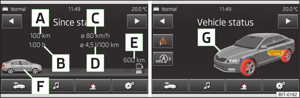 Motor: - Motor (tahrik) karakteristiği ayarı Normal - normal Sport - sportif Eco - tasarruflu ACC: - Adaptif hız ayar sistemi devrede iken araç hızlanma ayarı Normal - normal Sport - sportif Eco -