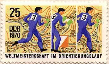 Resim 10. İkinci oryantiring posta pulu 153 1966 2000 yılları arasındaki önemli oryantiring yarışları kronolojisi; 1966. İlk Dünya Oryantiring Şampiyonası (WOC) Finlandiya da yapıldı 31. 1972.