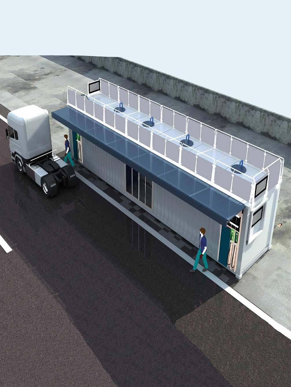 Mobil Gaz İstasyonları (Mobile Gas Stations) 40 FEET Mobil Akaryakıt İstasyonları konusunda ürettiği mobil çözümler ile son teknolojik ekipman ve donanımlarda müşterinin akaryakıt istasyonundan