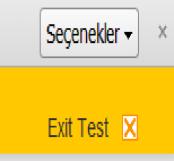 Testin ilk bölümünü bitirdiğinizde ekranda bir kutu belirecektir.