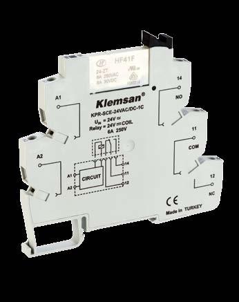 PLC RÖLELER Interface Röleler-1C 24V...220V opsiyonu Üst köprü ile kolay montaj 6.