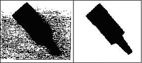 9 r th s = 1 (2.1) r <th s = 0 (2.2) Şekil 2.7 Eşikleme öncesi ve sonrası görüntüleri [20] 2.3.