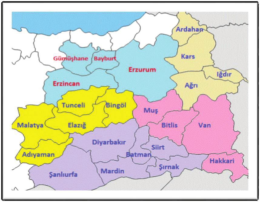 Harita 9: Cazibe Merkezleri Bakanlar Kurulu Kararı kapsamında Türkiye Kalkınma Bankası tarafından aşağıdaki yatırımlara destek sağlanacaktır.