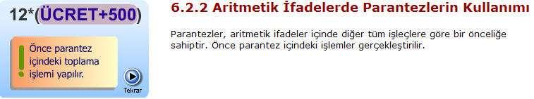 Amacımıza uygun ifade şu şekilde olabilir: 12*(ÜCRET+500) Bu durumda, ücret sütununun içerdiği değere