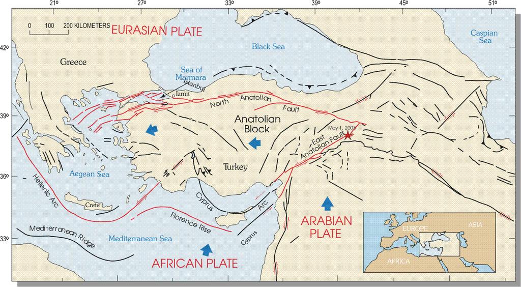 North Anatolian Fault Horst Graben System East Anatolian Fault GEOLOGıCALLY, TURKEY ıs